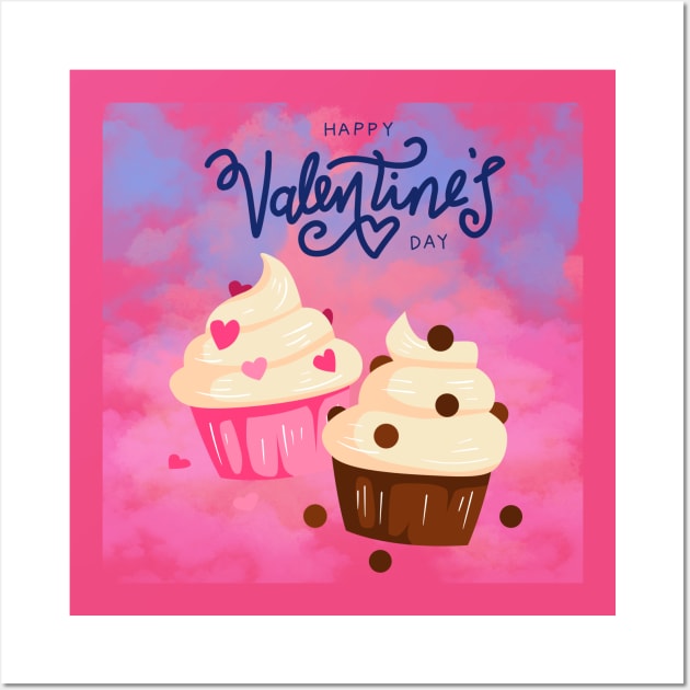 Happy Valentines Day Cupcake Wall Art by Texas Bloomin’